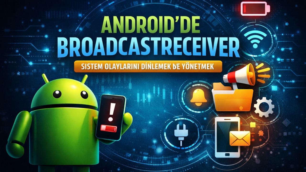 Android Studio -- BroadcastReceiver Nedir? Nasıl Çalışır?  Resmi